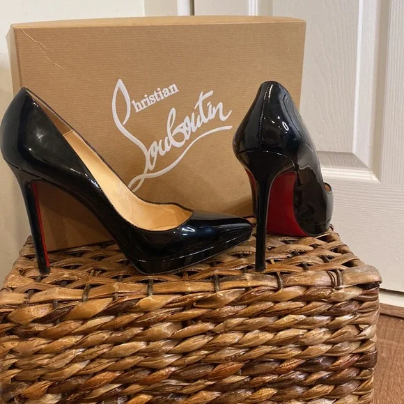 Christian Louboutin Black Patent leather Pigalle Plato 120 - Picture 2 of 12